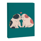 English Bulldog Kisses Canvas Print Gallery Image 8