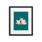 English Bulldog Kisses Framed Art Print Gallery Image 4