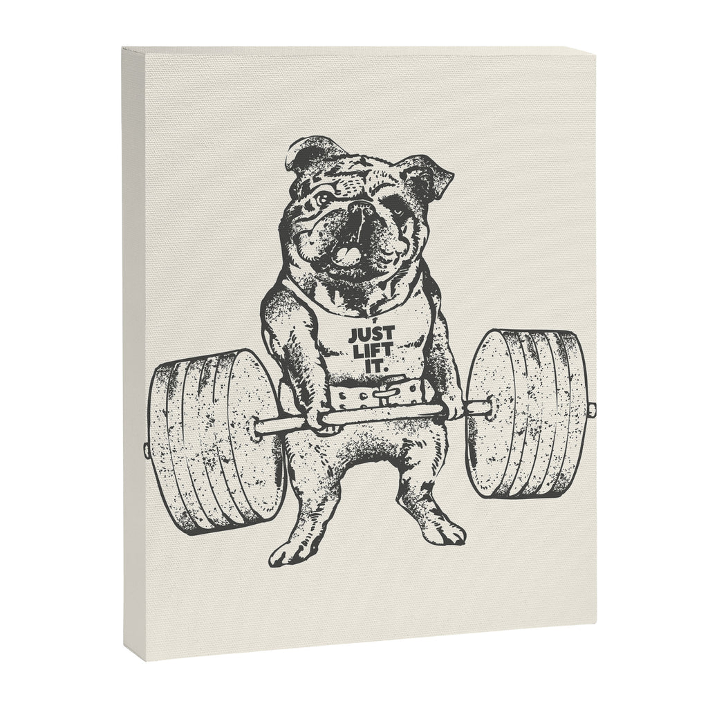 English Bulldog Lift Canvas Print Gallery Image 8