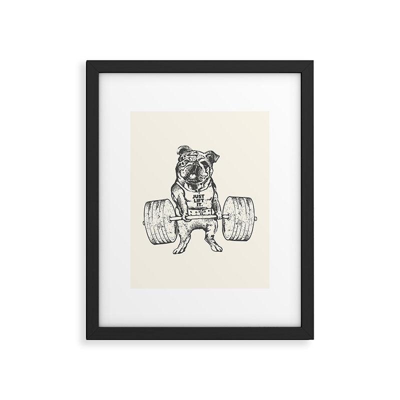 English Bulldog Lift Framed Art Print Gallery Image 4