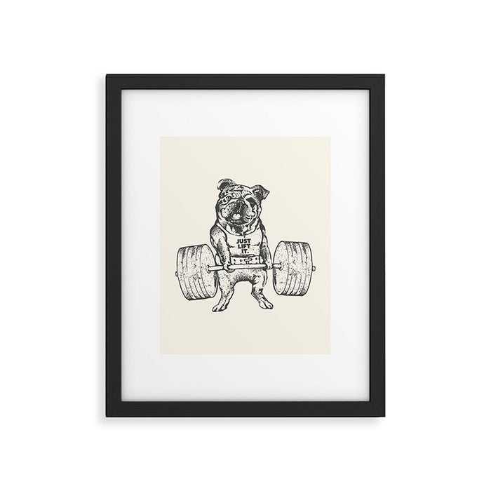 English Bulldog Lift Framed Art Print Gallery Image 1