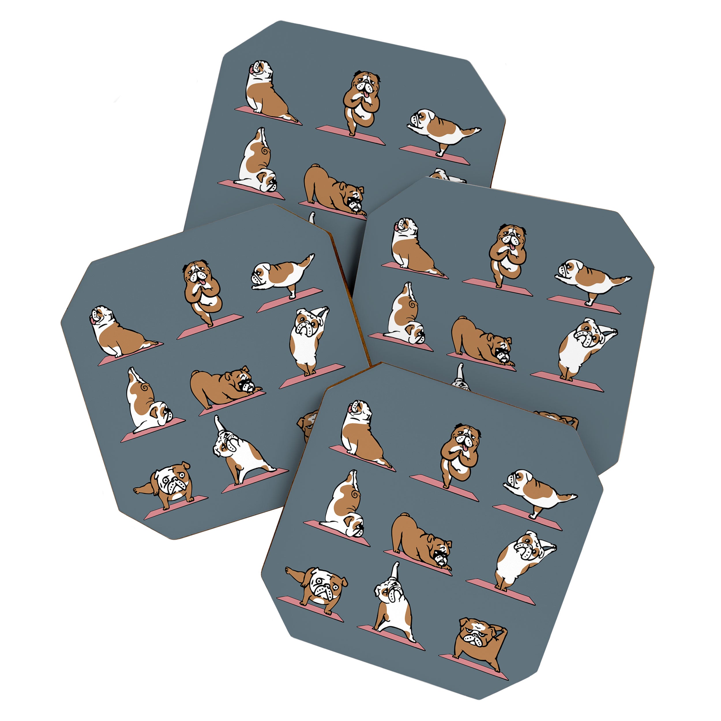 English Bulldog Yoga Coaster Gallery Image 1