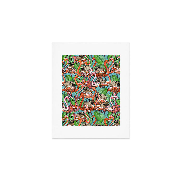 Flamingo Party Art Print Gallery Image 1