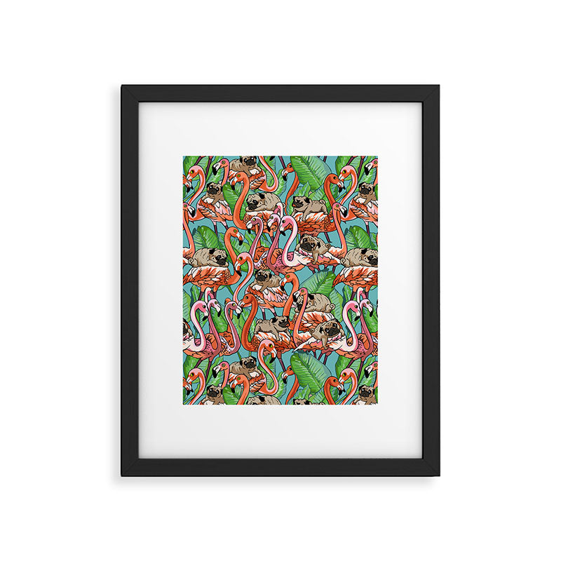 Flamingo Party Framed Art Print Gallery Image 5
