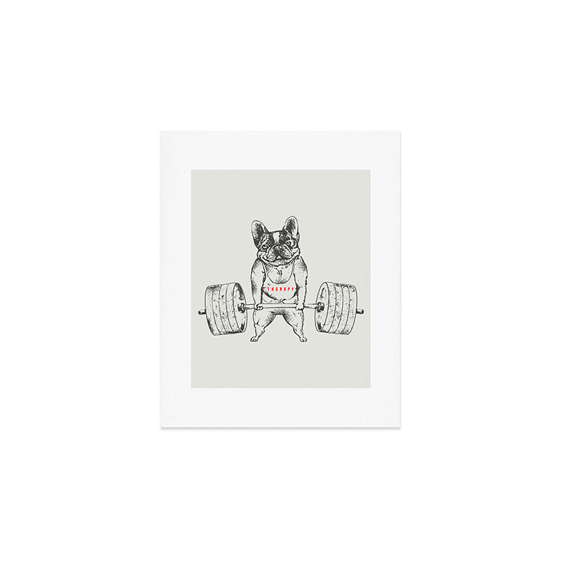 Frenchie Lift Art Print Gallery Image 1