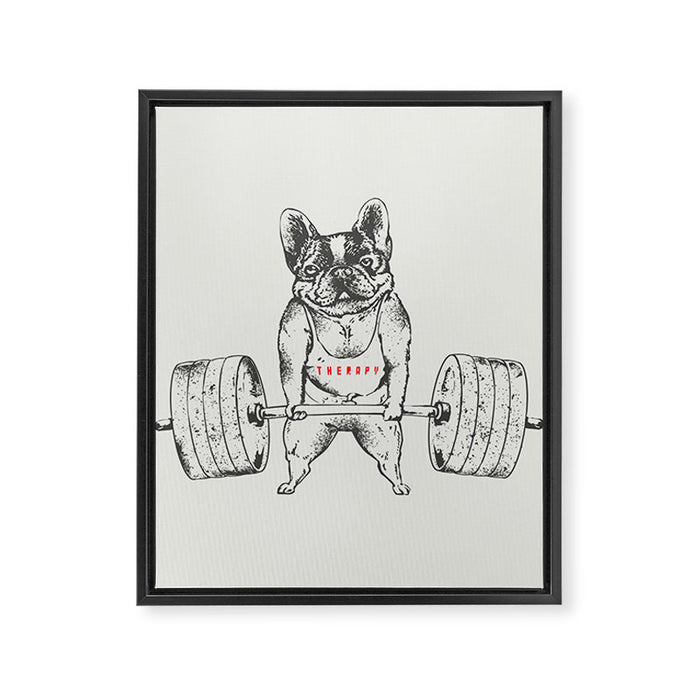 Frenchie Lift Framed Canvas Print Gallery Image 1