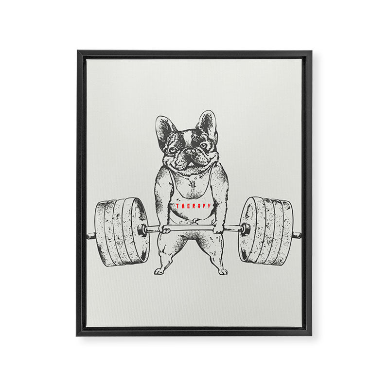 Frenchie Lift Framed Canvas Print Gallery Image 8