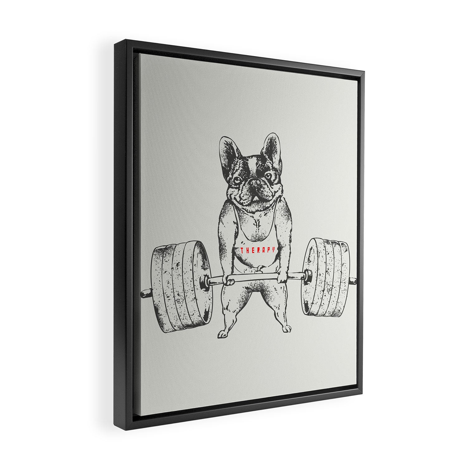 Frenchie Lift Framed Canvas Print Gallery Image 2