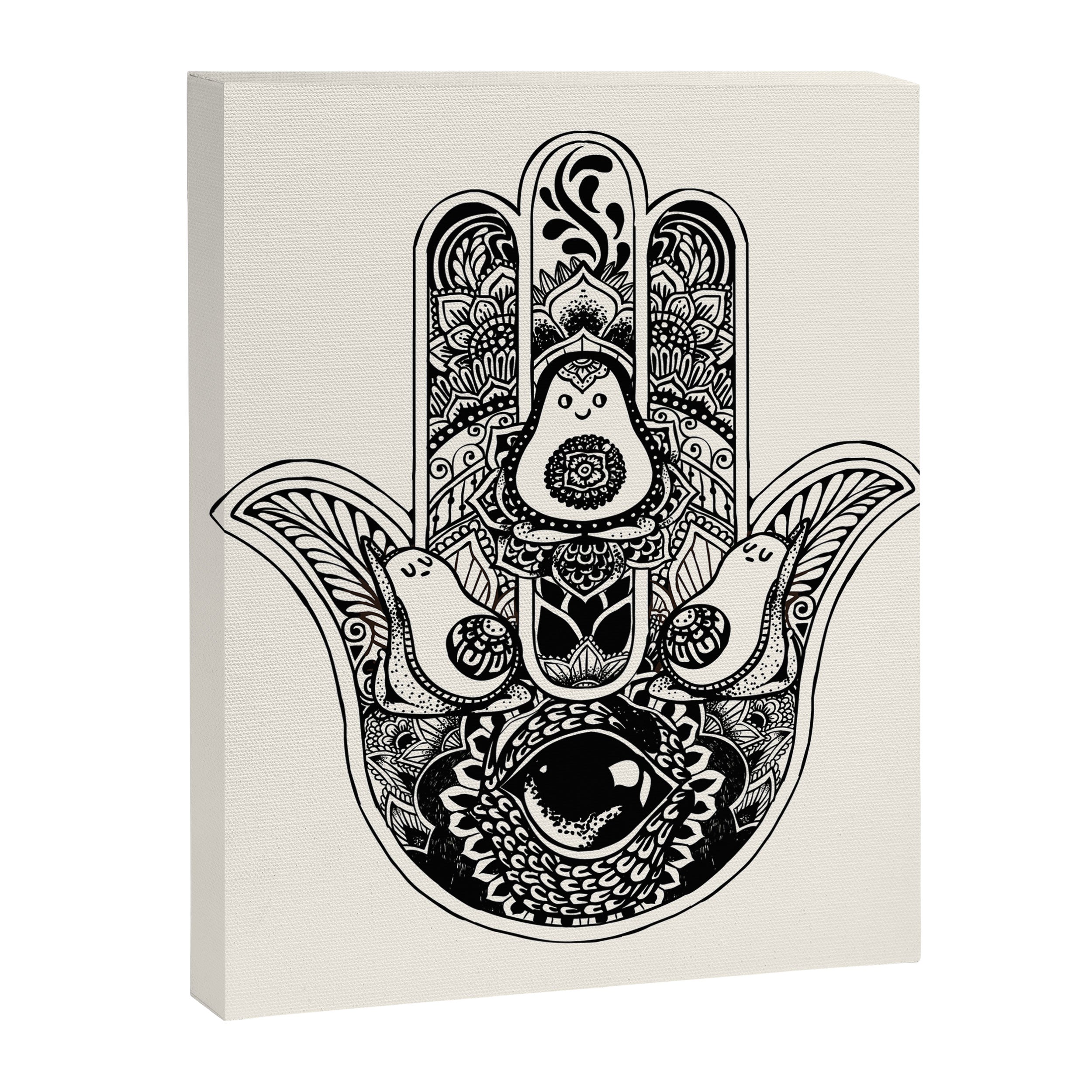 Hamsa Hand Avocado Canvas Print Gallery Image 8