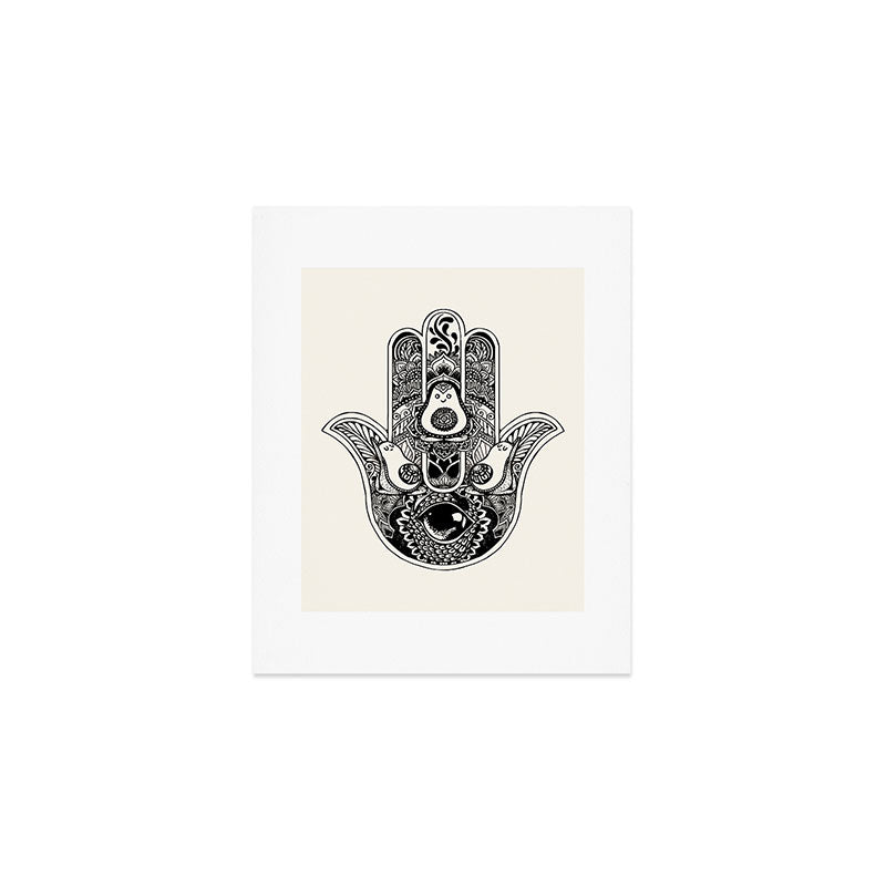 Hamsa Hand Avocado Art Print Gallery Image 1