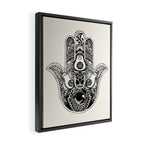 Hamsa Hand Avocado Framed Canvas Print Gallery Image 2