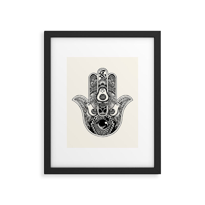 Hamsa Hand Avocado Framed Art Print Gallery Image 6