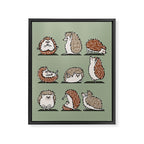 Hedgehog Yoga Framed Canvas Print Gallery Image 8
