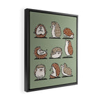 Hedgehog Yoga Framed Canvas Print Gallery Image 2