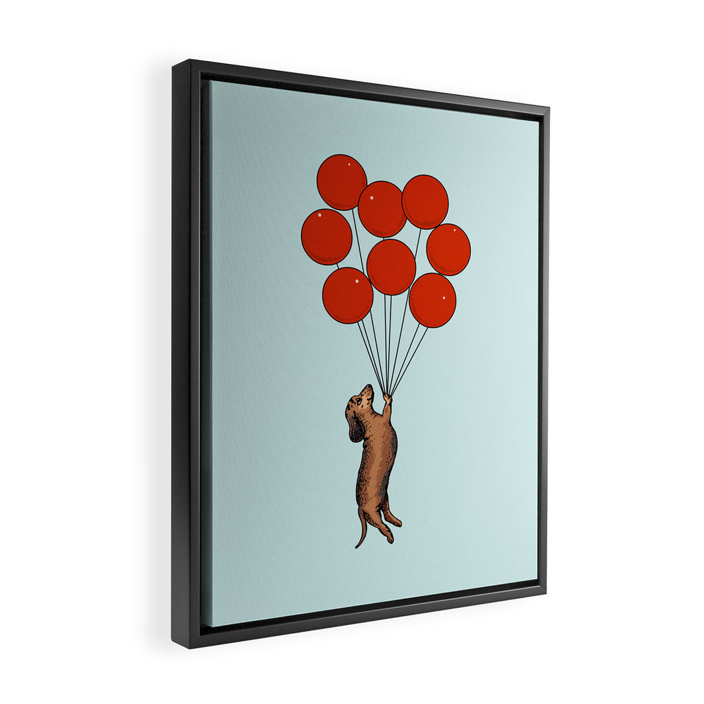 I Believe I Can Fly Dachshund Framed Canvas Print Gallery Image 2