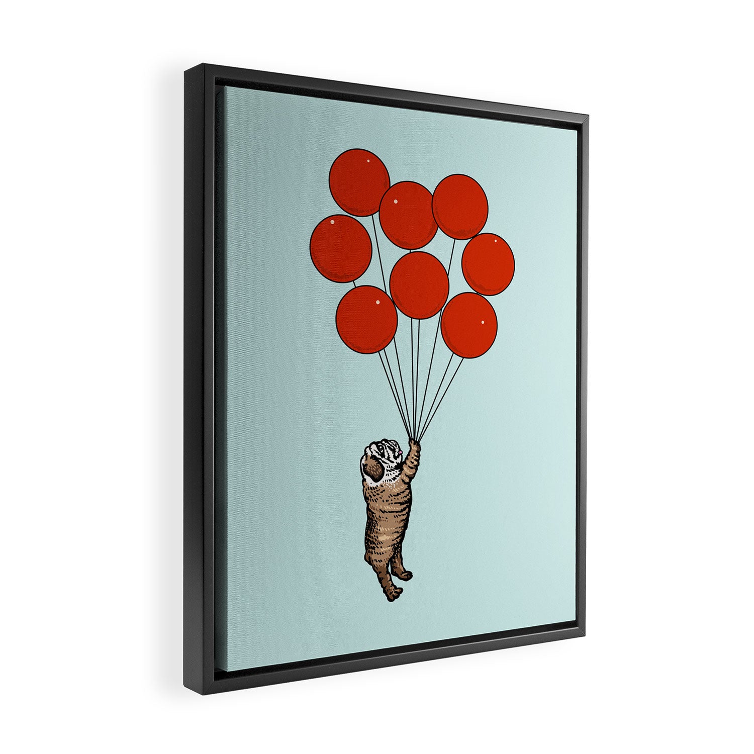 I Believe I Can Fly English Bulldog Framed Canvas Print Gallery Image 2