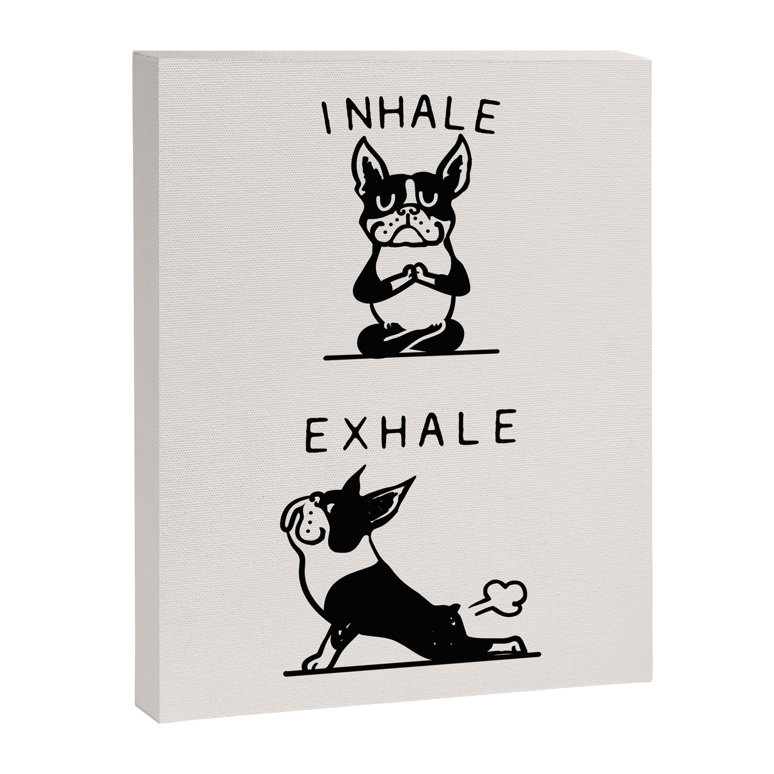 Inhale Exhale Boston Terrier Canvas Print Gallery Image 8