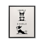 Inhale Exhale Boston Terrier Framed Canvas Print Gallery Image 8