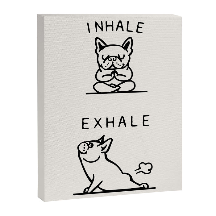 Inhale Exhale Frenchie Canvas Print Gallery Image 1