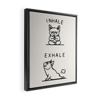 Inhale Exhale Frenchie Framed Canvas Print Gallery Image 2
