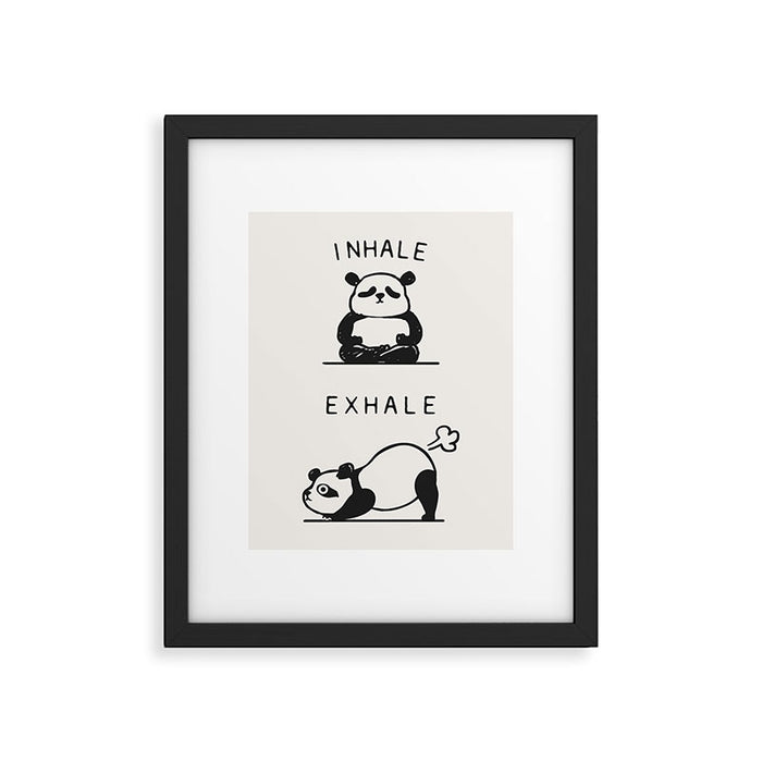 Inhale Exhale Panda Framed Art Print Gallery Image 1