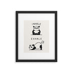 Inhale Exhale Panda Framed Art Print Gallery Image 6