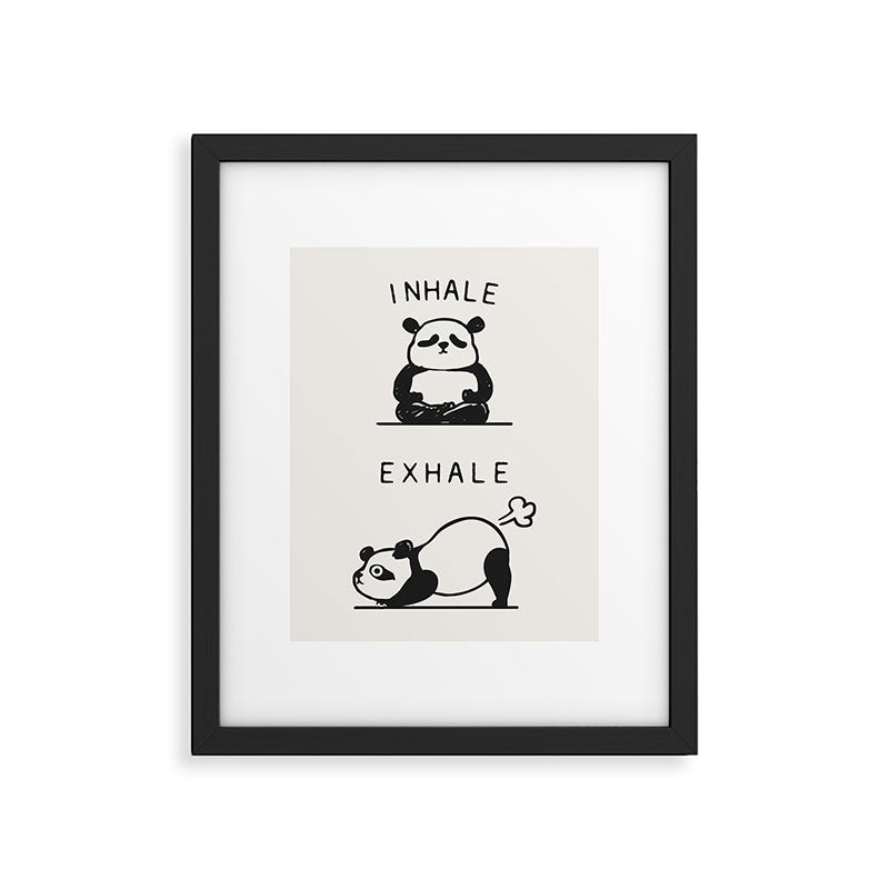 Inhale Exhale Panda Framed Art Print Gallery Image 6