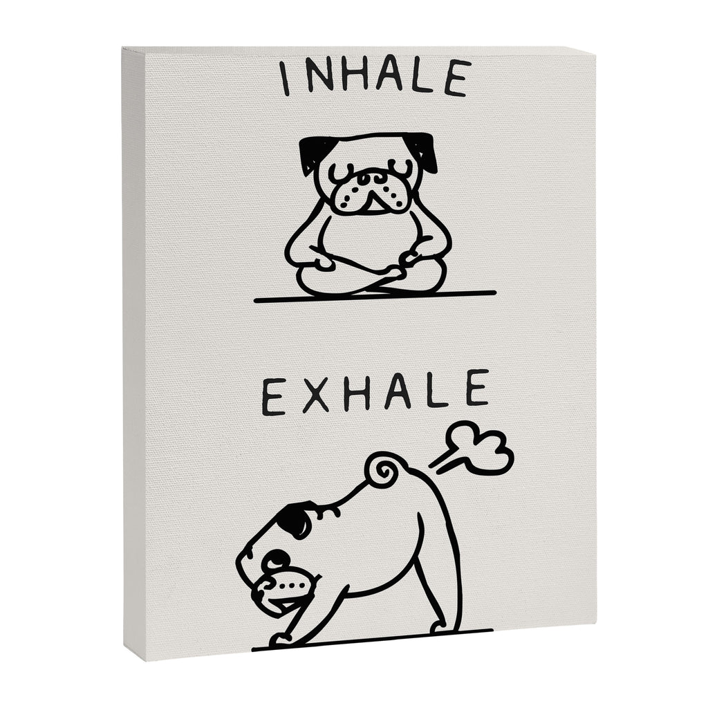 Inhale Exhale Pug Canvas Print Gallery Image 8