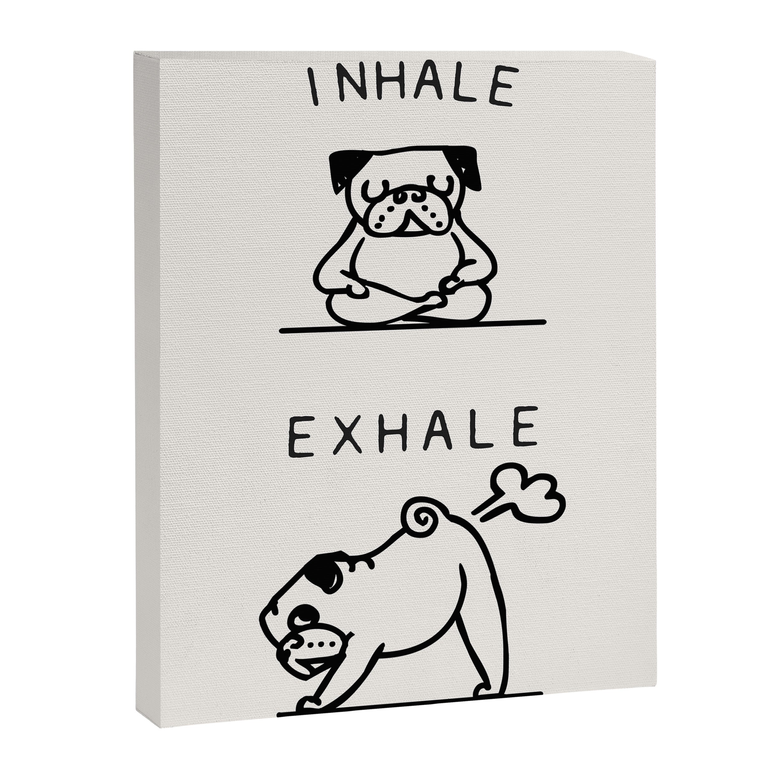 Inhale Exhale Pug Canvas Print Gallery Image 8