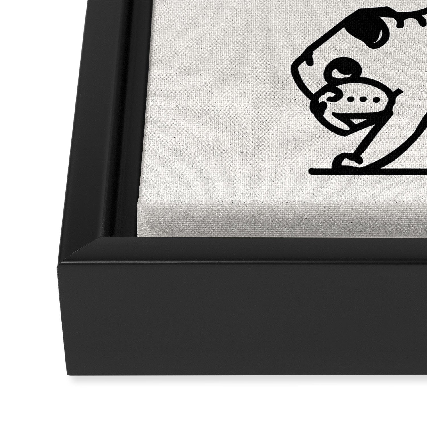 Inhale Exhale Pug Framed Canvas Print Gallery Image 3
