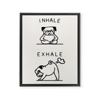 Inhale Exhale Pug Framed Canvas Print Gallery Image 8