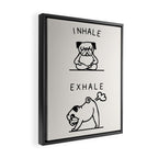 Inhale Exhale Pug Framed Canvas Print Gallery Image 2