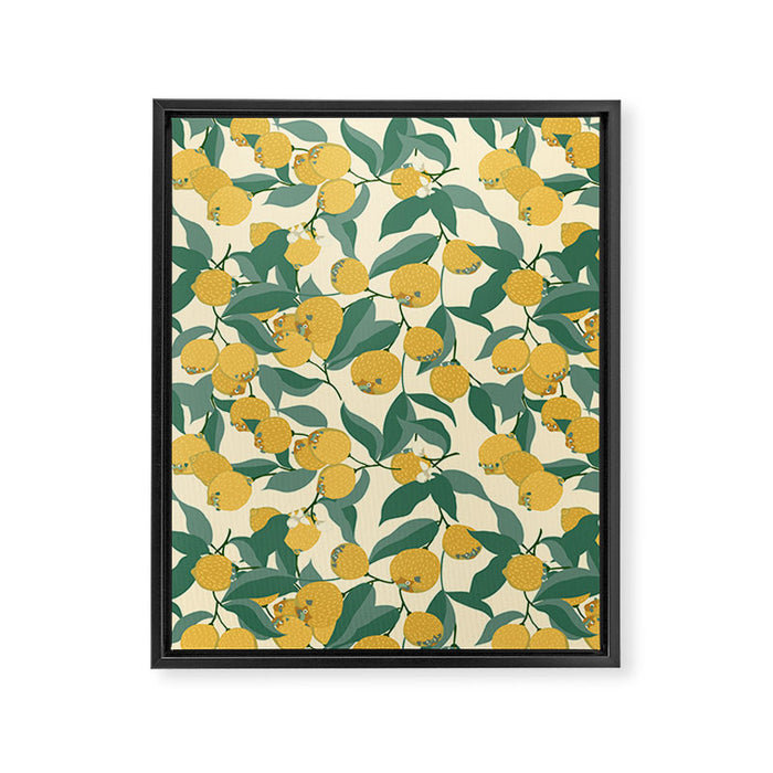 Lemon Pugs Framed Canvas Print Gallery Image 1