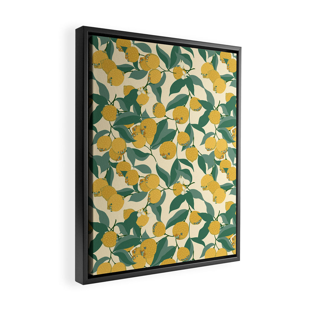 Lemon Pugs Framed Canvas Print Gallery Image 2