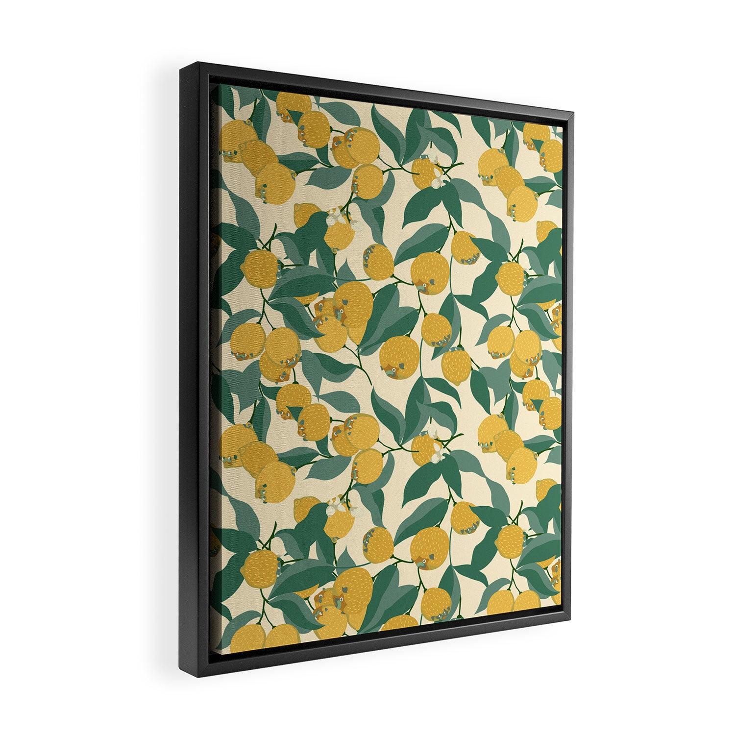 Lemon Pugs Framed Canvas Print Gallery Image 2
