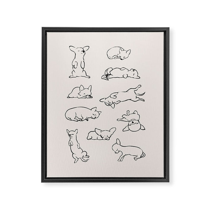 More Sleep Chihuahua Framed Canvas Print Gallery Image 1