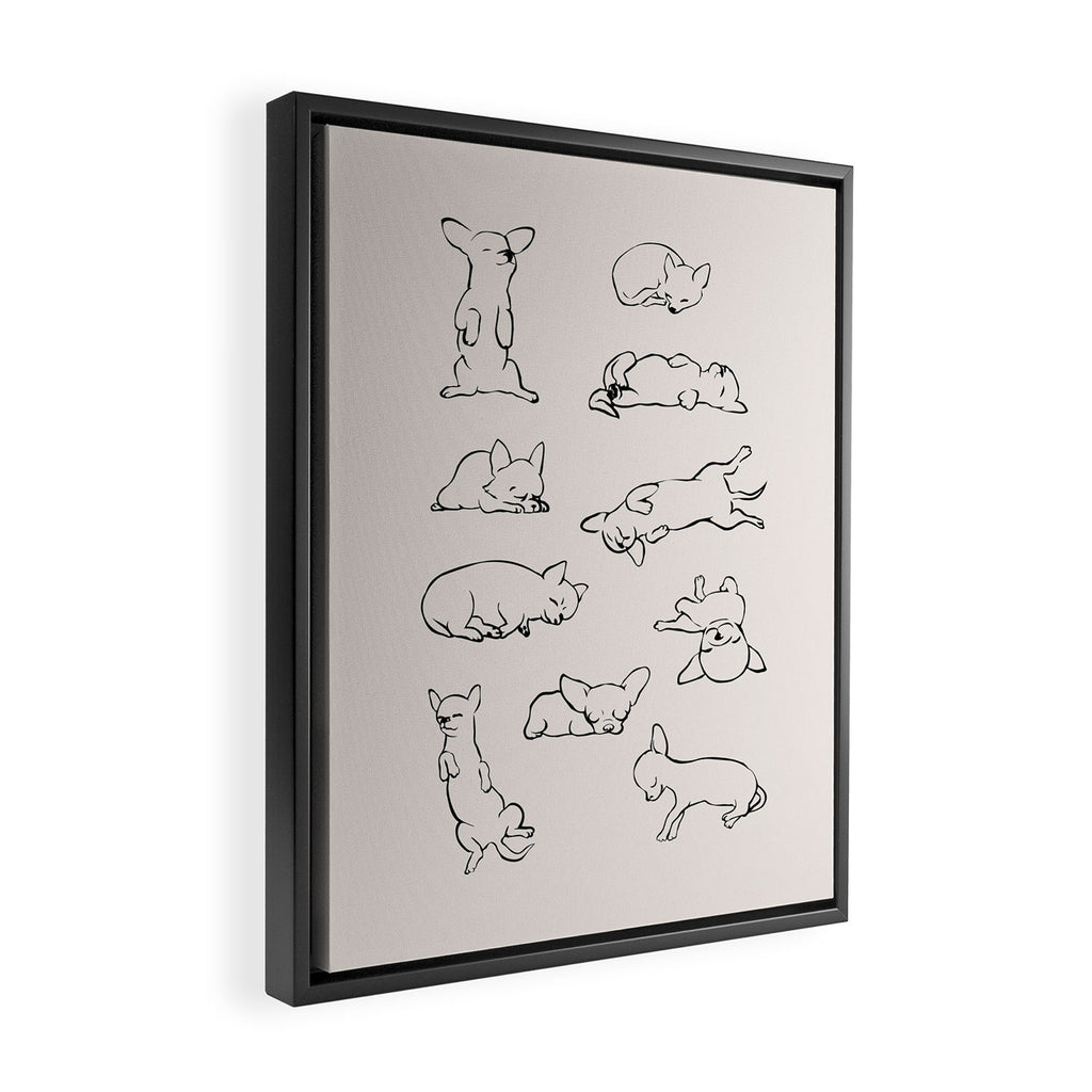 More Sleep Chihuahua Framed Canvas Print Gallery Image 2