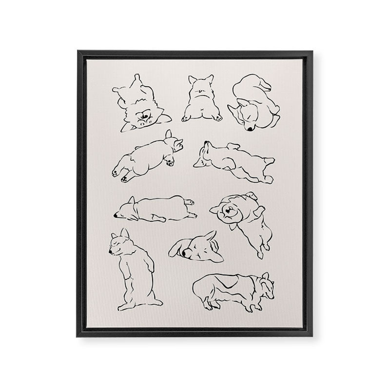 More Sleep Corgi Framed Canvas Print Gallery Image 8