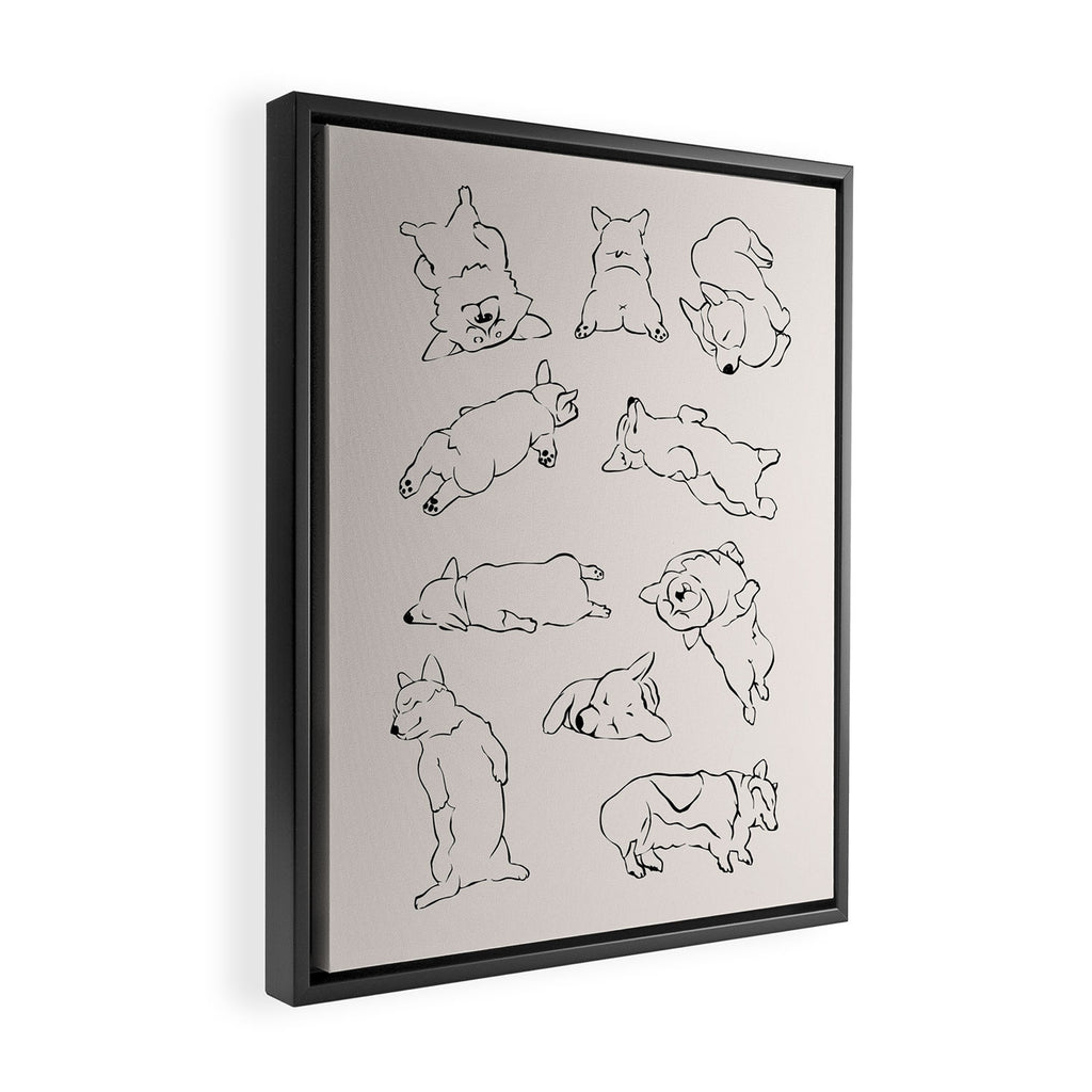 More Sleep Corgi Framed Canvas Print Gallery Image 2