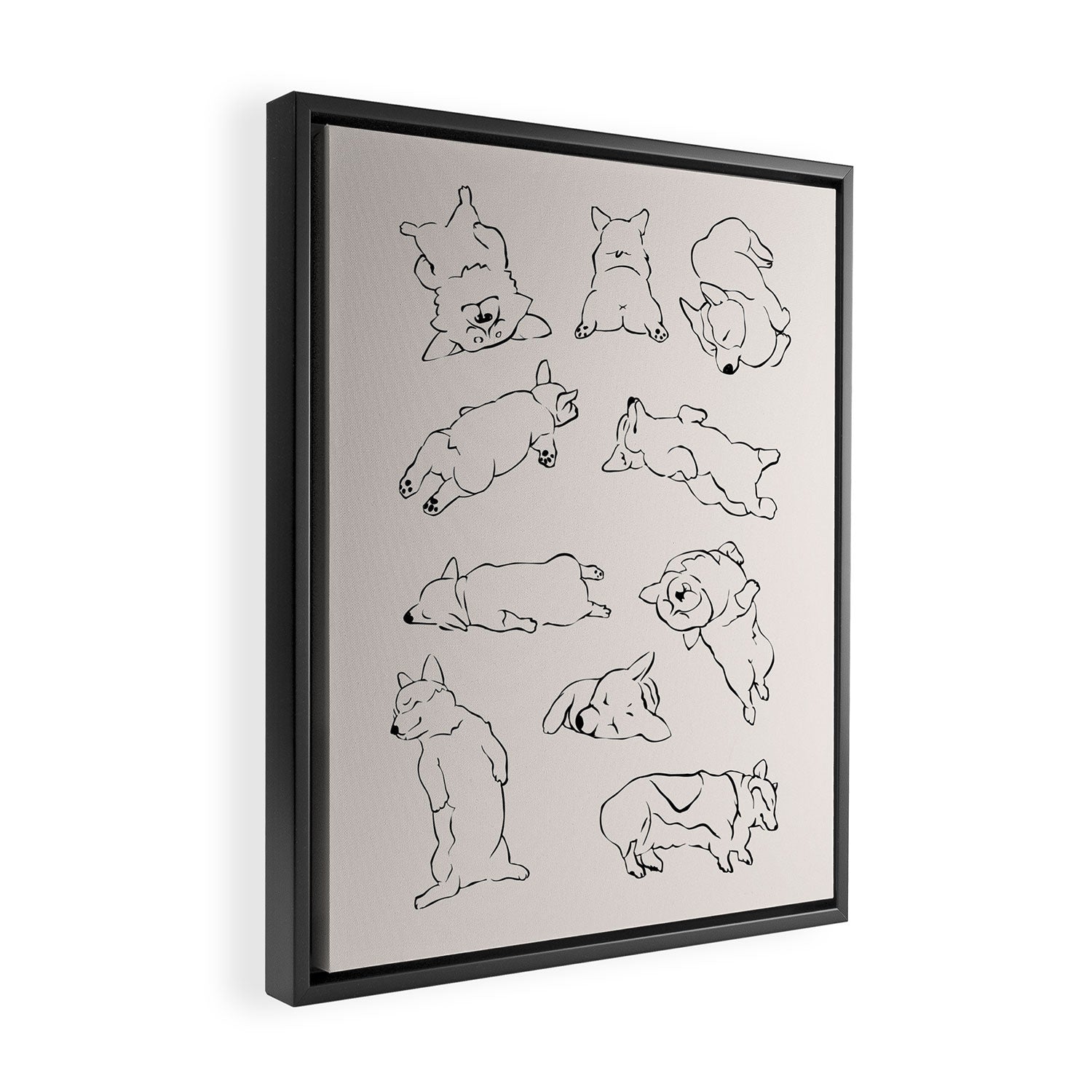 More Sleep Corgi Framed Canvas Print Gallery Image 2