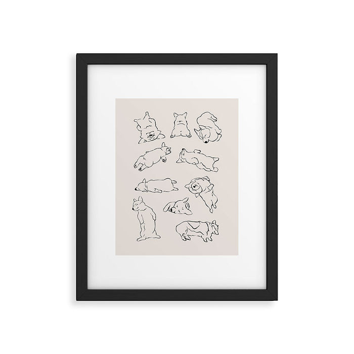 More Sleep Corgi Framed Art Print Gallery Image 1