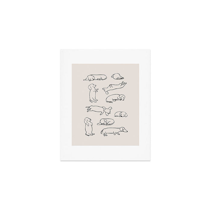 More Sleep Dachshund Art Print Gallery Image 1