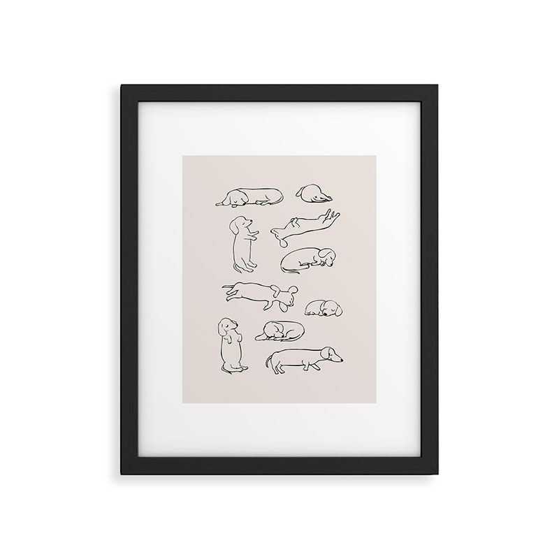 More Sleep Dachshund Framed Art Print Gallery Image 4