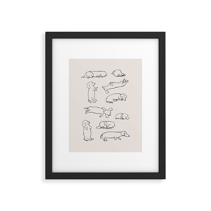 More Sleep Dachshund Framed Art Print Gallery Image 1