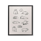 More Sleep English Bulldog Framed Canvas Print Gallery Image 8
