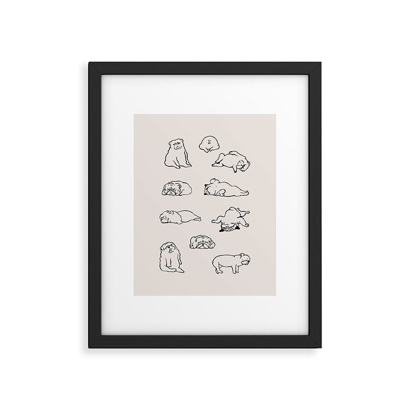More Sleep English Bulldog Framed Art Print Gallery Image 4