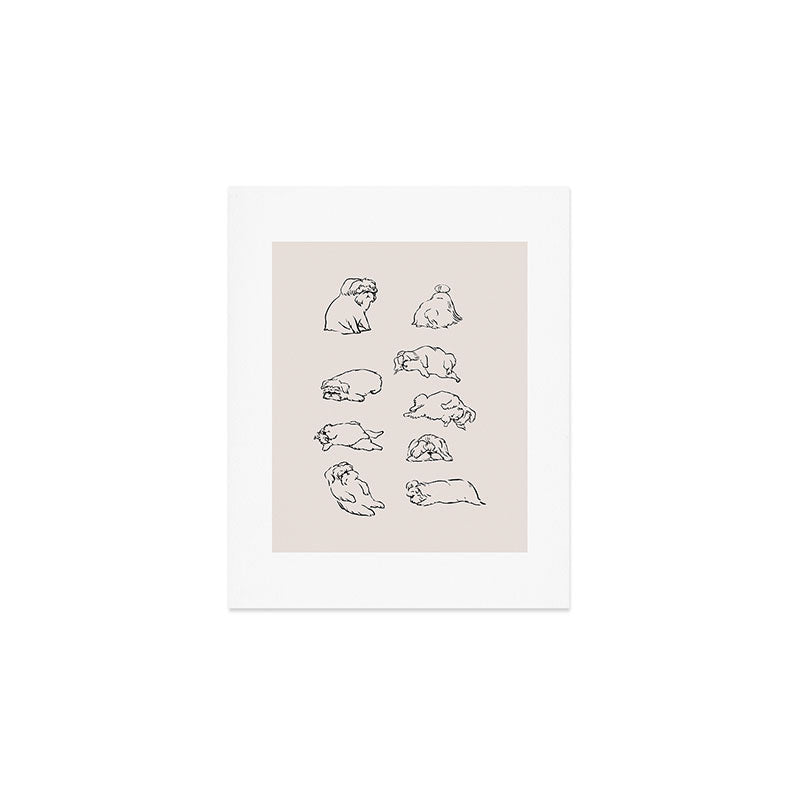 More Sleep Shih Tzu Art Print Gallery Image 1