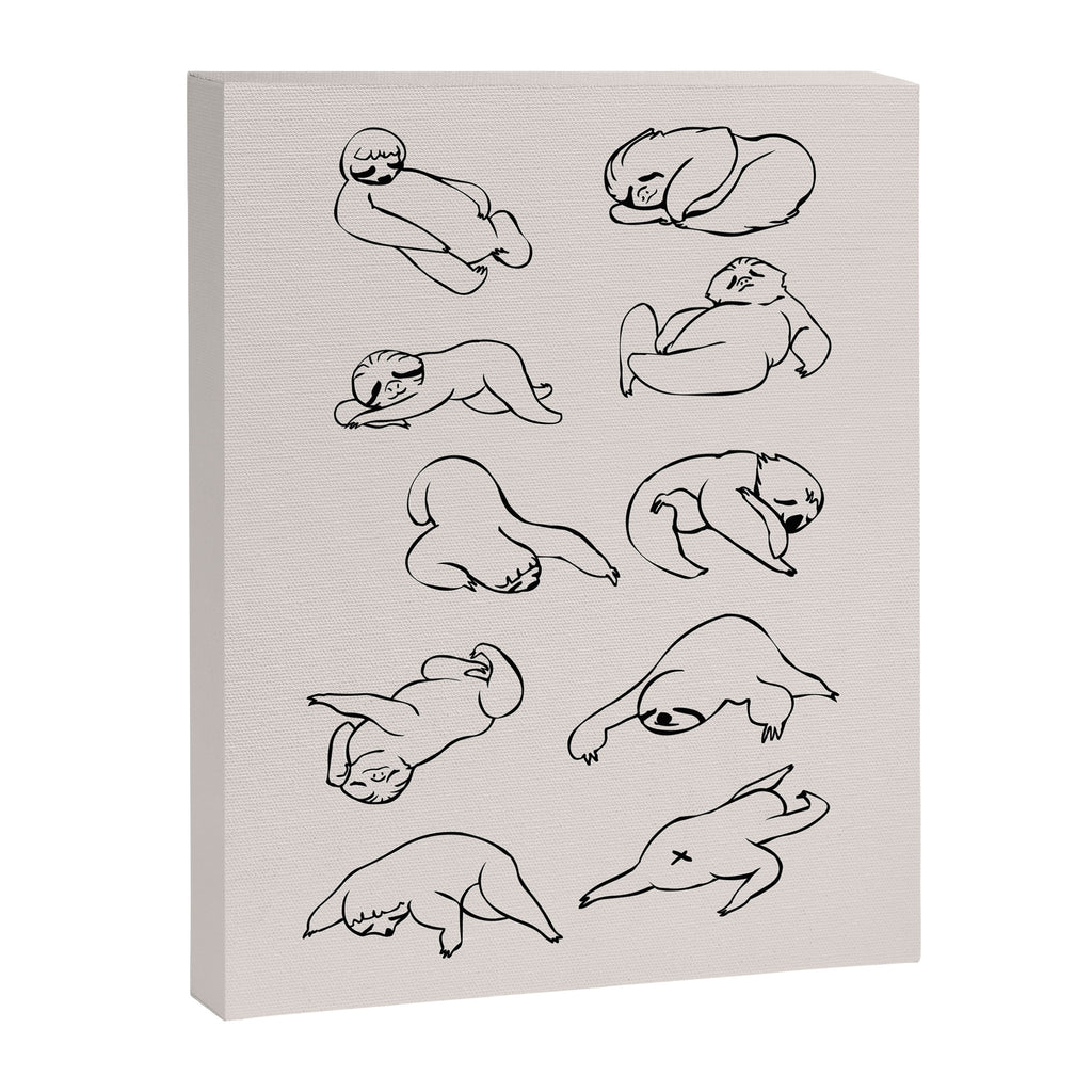 More Sleep Sloth Canvas Print Gallery Image 8