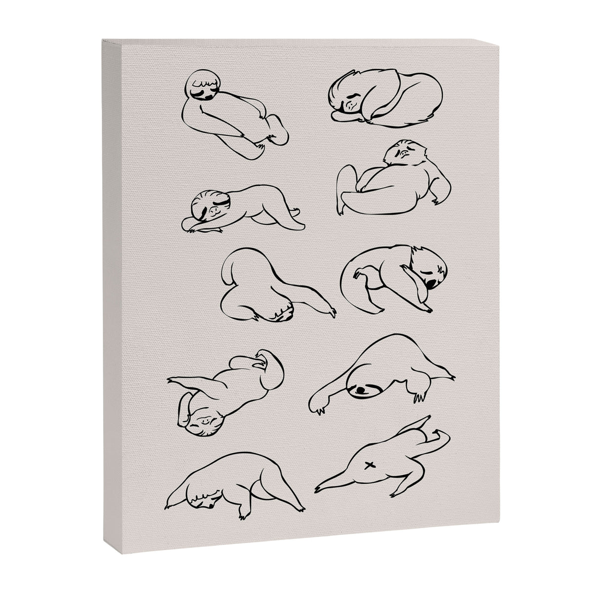 More Sleep Sloth Canvas Print Gallery Image 8