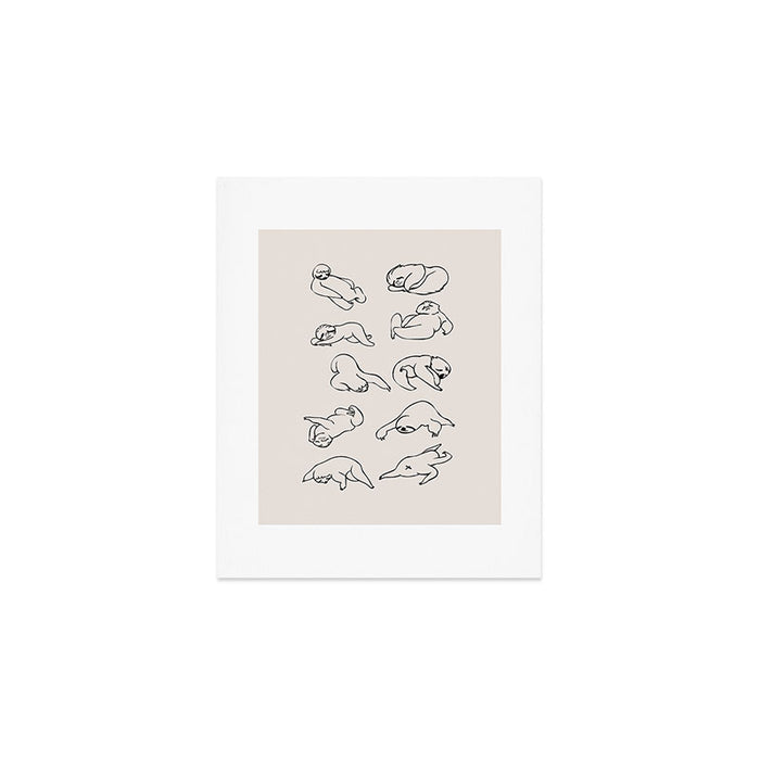 More Sleep Sloth Art Print Gallery Image 1